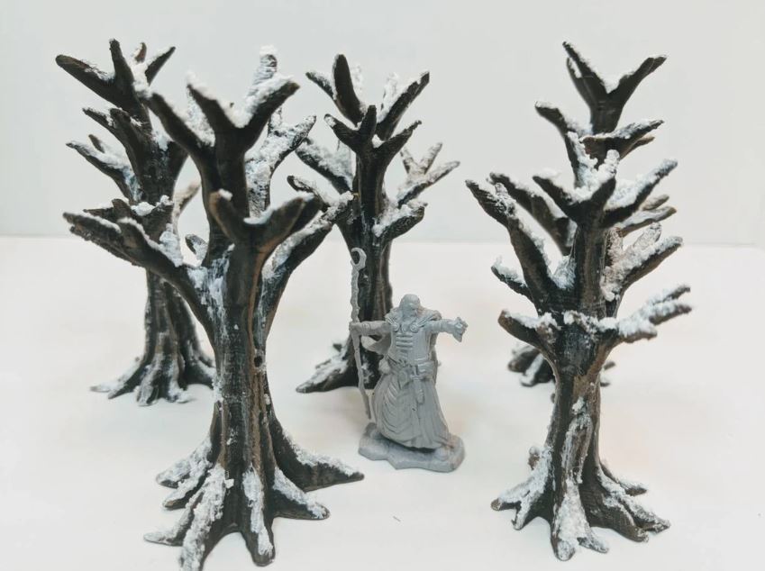 Snow Covered Trees (5 Pieces)